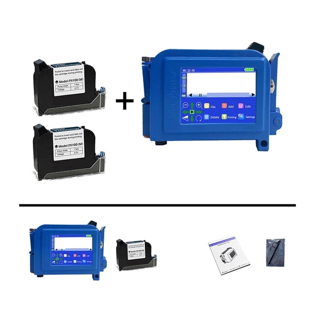 PC11Plus 12.7/25.4mm Mini Portable Printer, 2D Strip Lot Logo Expiration Date, Handheld Inkjet Printer Labels ,Multi-Format Printing
