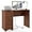 Walnut, variant on Computer Desk with Power Outlet and Drawers, 43" Home Office Desks, Farmhouse Writing Study Workstation for Teens, Small Computer Desk for Small Spaces (Walnut)