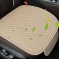 thumbnail image 5 of Gallickan 3Pcs Set Car Seat Cushion, Driver Seat Cushion with Comfort Memory Silk & Non-Slip Rubber Bottom, All Season Car Seat Pad with Storage Pouch for SUV, Truck, Beige, 5 of 9