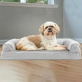thumbnail image 4 of FurHaven Plush & Suede Orthopedic Sofa Pet Bed for Dogs & Cats - Gray, Medium, 4 of 13