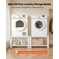 thumbnail image 5 of VEVOR Laundry Pedestal, 16.1 in Height, 27.5 x 27.5 in Washer and Dryer Pedestals with Storage Shelf, 700 lbs Load Capacity, Non-Slip Feet, Washing Machine Stand Universal Fit, White, 2 Pack, 5 of 9