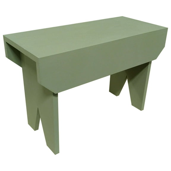 Contemporary Home Living 24" Green Unique Rectangular Comfortable Bench