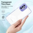 thumbnail image 6 of SaniMore for Samsung Galaxy A73 5G Case Slim Transparent [Not Yellowing Technology], Rugged PC & TPU Bumpers Built-in Detachable Lens Protector Shockproof Protective Cover, Purple, 6 of 7