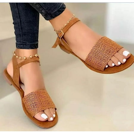 

Summer flat 35-43 size Comfortable breathable casual versatile buckle casual Sandals for women Sandals Iricdace