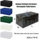 thumbnail image 2 of Funda impermeable para muebles de jardín, resistente a los rayos UV, resistente al viento, tela Oxford 420D duradera, funda rectangular para mesa, color negro, 220 x 120 x 80 cm, 2 of 5