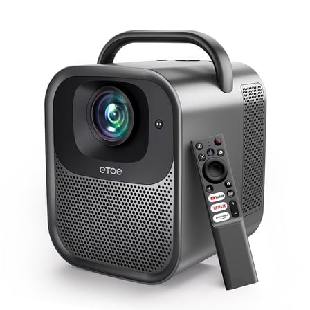 Projector with 1300 ANSI Lumen, Native 1080P, Built-in Google TV, Auto Focus & Auto Keystone Correction, 2*10W Speakers – US Plug--ETOE Seal Pro