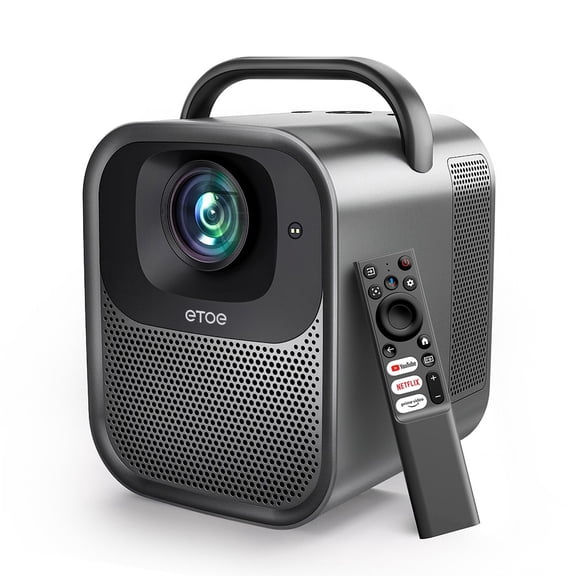 Projector with 1300 ANSI Lumen, Native 1080P, Built-in Google TV, Auto Focus & Auto Keystone Correction, 2*10W Speakers – US Plug--ETOE Seal Pro