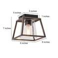 thumbnail image 3 of LNC 1-Light Farmhouse LED Flush Mount Light,Natural Wood Finish, 3 of 7
