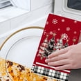 thumbnail image 4 of Christmas Kitchen Towel, Ghost Pattern Dish Drying Cloth for Hand Wiping, Absorbent Polyester Dishwasher Towel for Baking Cooking(F), 4 of 5