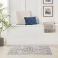 thumbnail image 2 of Nourison Astra Machine Washable 3'3" x 5' Grey Multicolor Vintage Indoor Flatweave Rug, 2 of 9