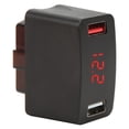 thumbnail image 1 of Car OBD Charger, Car Charging Adapter Heatproof Dual USB Black DC12-24V ABS  For Vehicles, 1 of 8