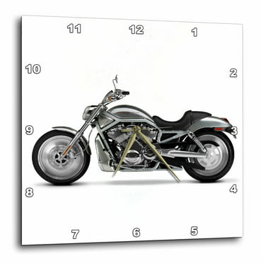 3dRose Wall Clock Picturing Harley-Davidson® Motorcycle