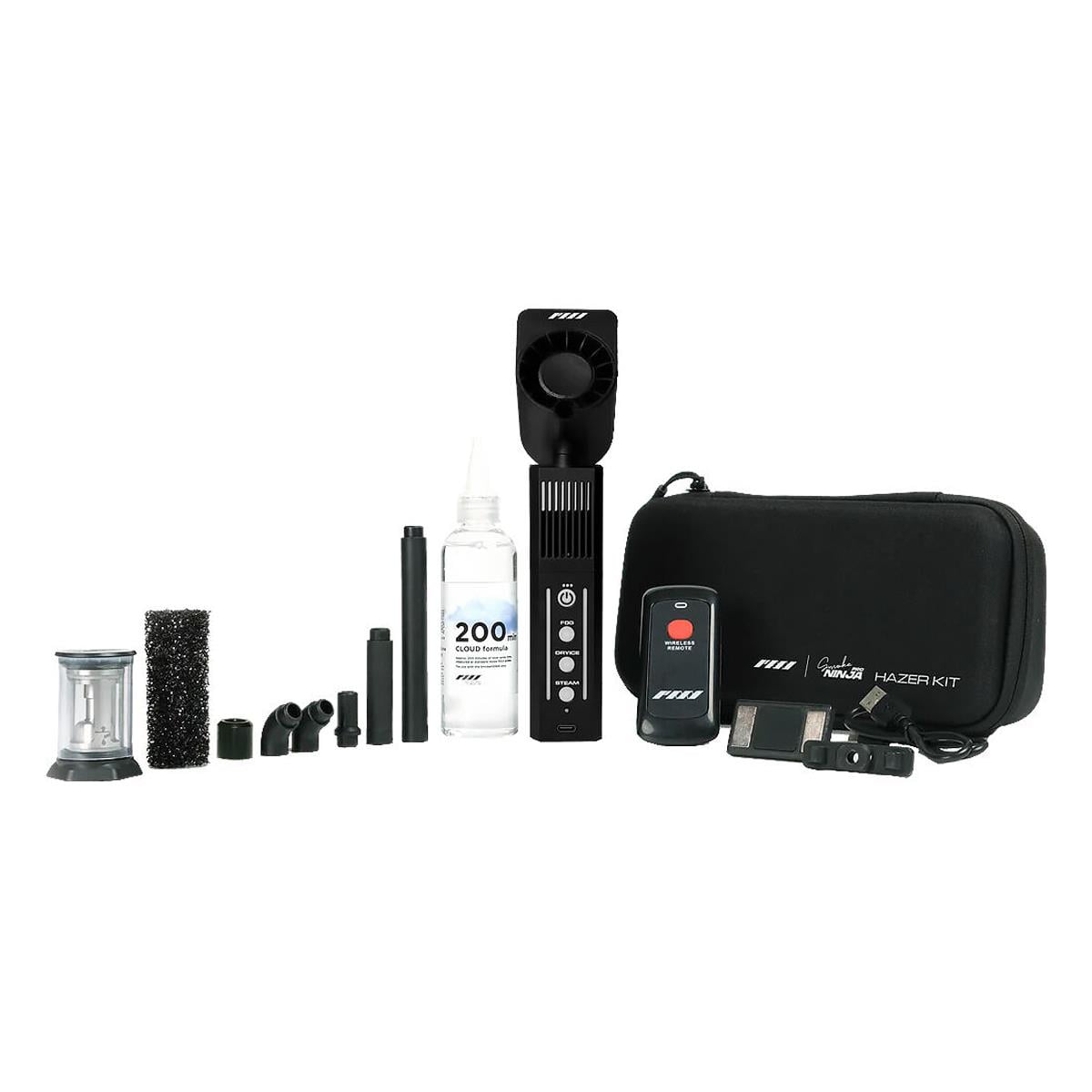 PMI SmokeNINJA Pro Wireless Handheld Mini Smoke Machine Hazer Kit, Bundle with Atomized Smoke Chamber