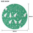 thumbnail image 6 of Green Christmas Tree Pattern Round Tablecloth 60"x60",Wrinkle Wipeable Table Cloth for Kitchen Dining Room Picnic Patio Party, 6 of 6