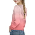 thumbnail image 6 of QQAMB Girls Long Sleeve Shirts Crewneck Gradient Color Cute Tops Tween Girls Sweatshirt Fall Trendy Youth Preppy Teen Girl Clothes,7 Years, 6 of 8