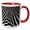 Red/White, variant on 3drose, Black and White Zebra Animal Print, 15oz Mug