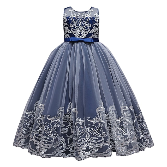 Ketyyh-chn99 Robe d'Été Robe d'Été Bébé Filles Robe en Tulle Sans Manches Tout-Petits Enfants Courte Longue Manche Courte Robes en Tricot BU2,150