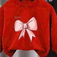 thumbnail image 4 of TOWED22 Infant Kid Girl 2pcs Fall Winter Clothing Set Long Sleeve Round Neck Tee and High Waist Pants Cute Print Outfits Clothes(Red,9-10 Y), 4 of 5