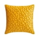 thumbnail image 1 of Funda de almohada amarilla dorada de 30 x 30 cm (12 x 12 pulgadas). Fundas de terciopelo y cojines acolchados para sofá. Diseño contemporáneo con motivos naturales y florales - Honey Bloom., 1 of 5