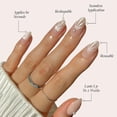 thumbnail image 3 of Pantalones cortos Glamnetic Honeymoon de Press On Nails, color almendra nude, 30 unidades, 3 of 6