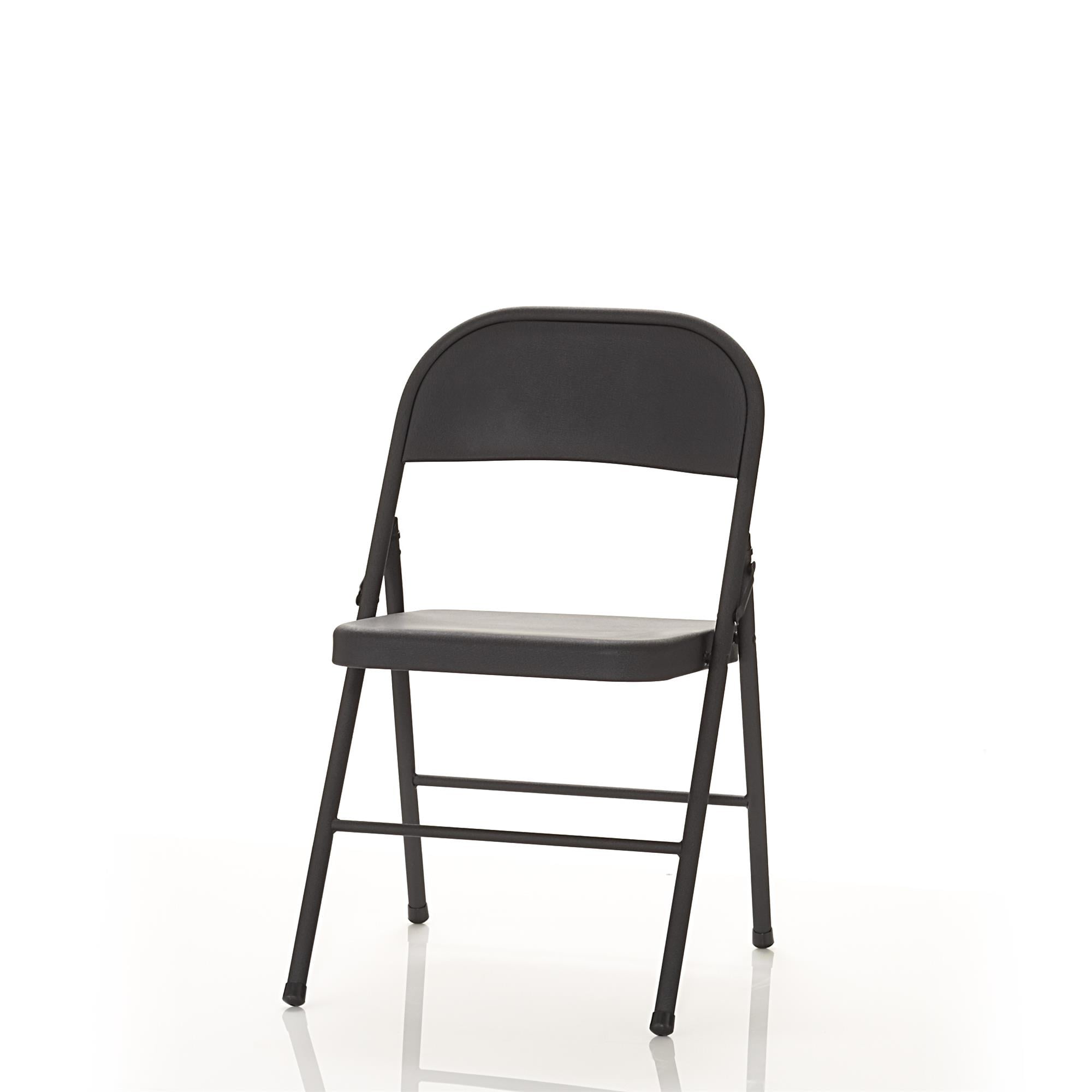 Mainstays Steel Folding Chair (4 Pack), Black