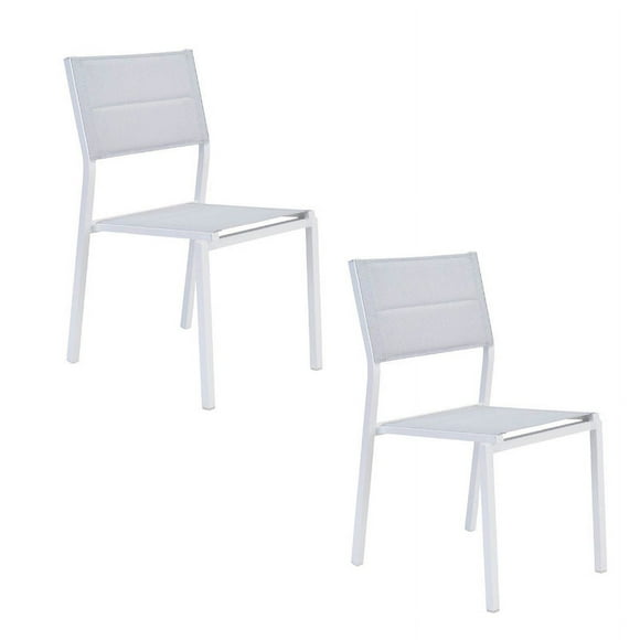 Set de 2 sillas para Jardín NATERIAL Orion Beta II de Aluminio resistente