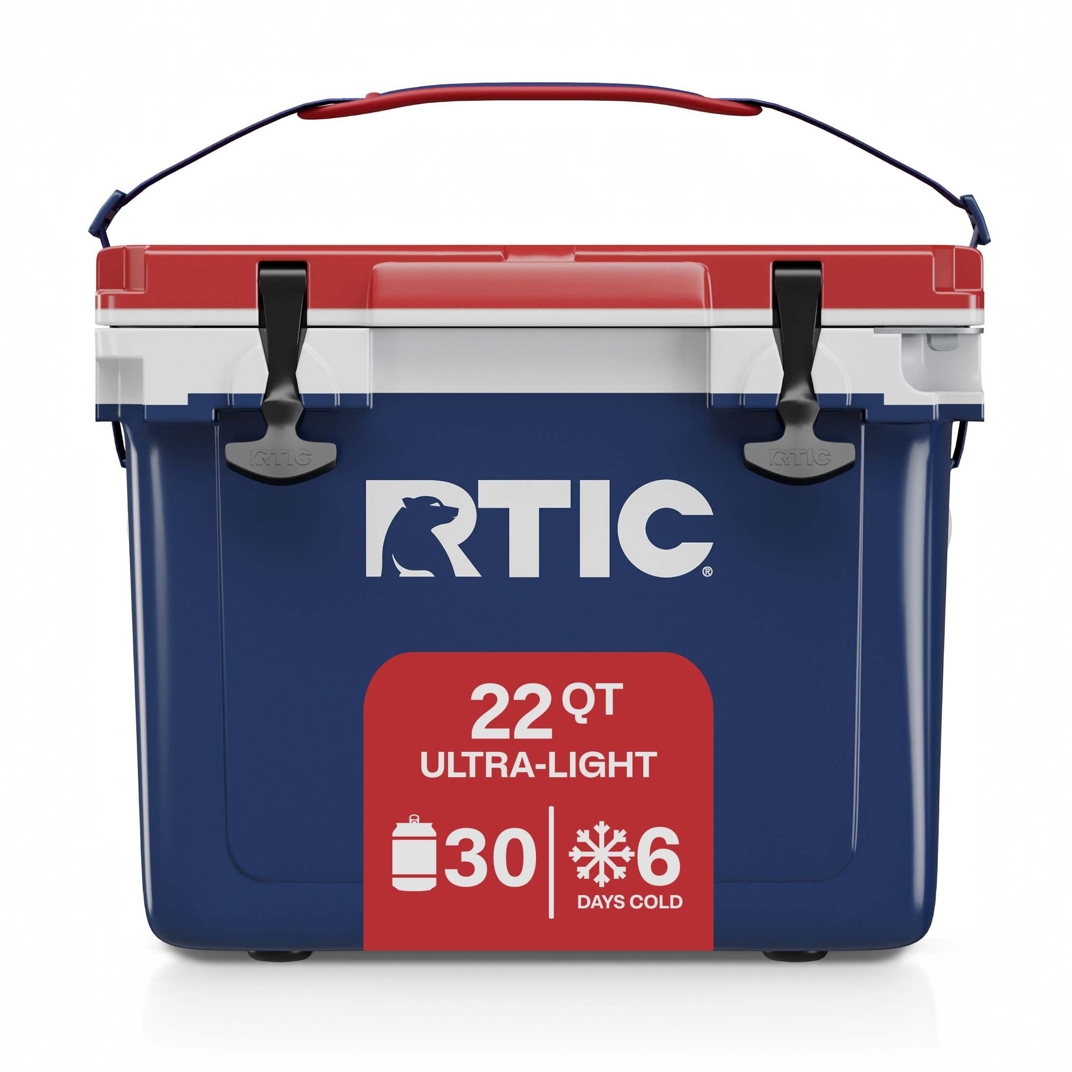 RTIC Road Trip Cooler, 16 QT, 20 Can Hard-Sided Ice Chest Cooler