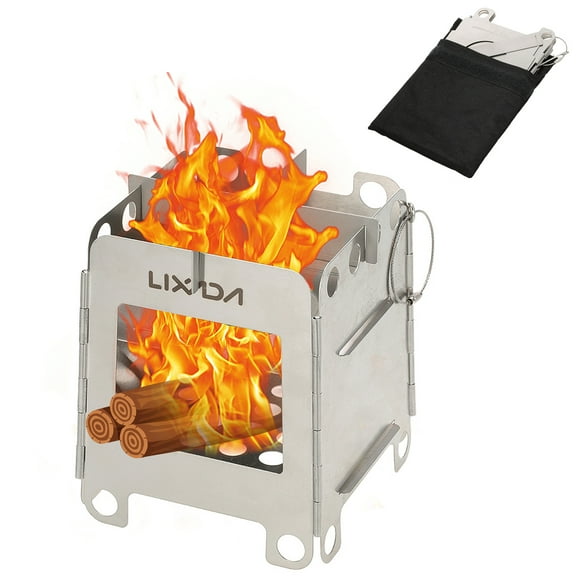 Outdoor Stove,Pocket Stove Outdoor Stove Outdoor Picnic Portable Stainless Steel Stove Pocket Stove Wood Stove Steel Tiny Stove