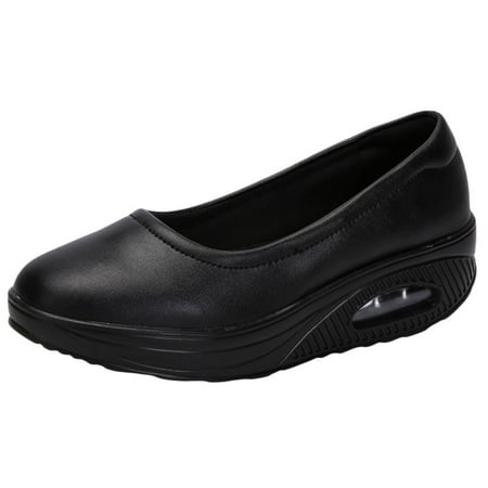 

Follure Girl women s casual shoes Women s Plus Size Comfortable Soft Bottom Non-Slip Duty Shoes Nurse Shoes Black 42