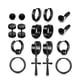 thumbnail image 1 of Pendientes creativos de moda de acero inoxidable con mancuernas y tornillos para mujer, 1 of 6