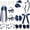 Navy&White, variant on Navy Blue School Hair Accessories Set 13 count Uniform Hair Bow Headband Clips Hair Ties Curly Korker Bows for Little School Girls (Navy)