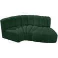 thumbnail image 4 of Meridian Furniture Arc Green Boucle Fabric Modular Sectional, 4 of 7