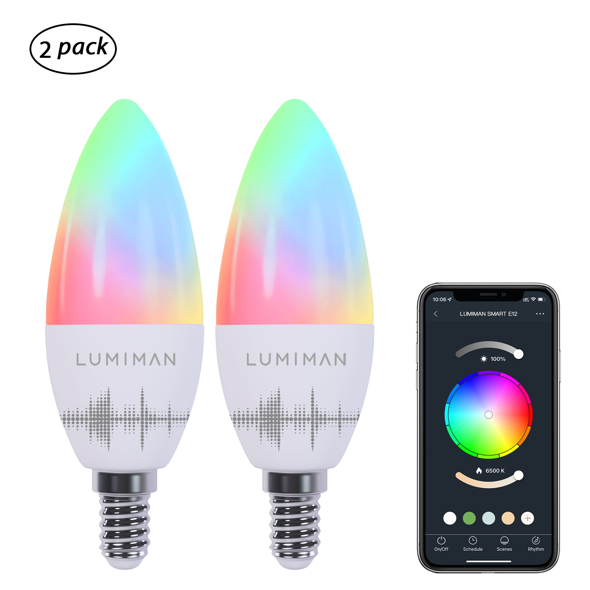 4.5W E27 LED Light Smart Bulb Dimmable Cool Warm White Bluetooth App Control 