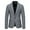Dark Gray, variant on XMMSWDLA Deals Clearance Mens Plus Top Single Button Casual Business Solid Color Herringbone Suit Jacket