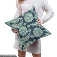 thumbnail image 5 of Ambesonne Ethnic Fabric by the Yard Upholstery, Oriental Folkore Flowers, 1 Yard, Pale Blue Dark Teal, 5 of 5