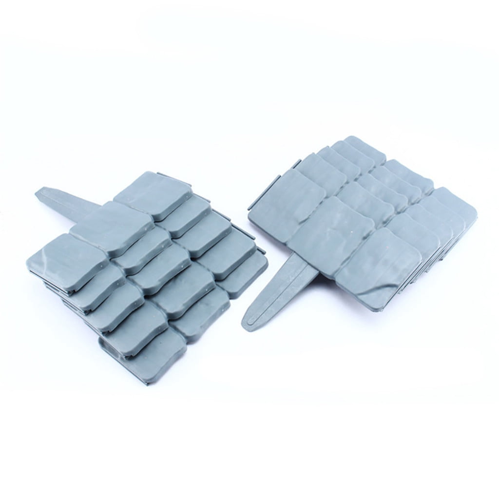 10 Pack Plastic Garden Edging, Faux Stone Landscape Border Fence for Flower Beds and Lawn, Flexible DIY Yard Edging with Trim-Free Flange (Gray, 23.5cm)