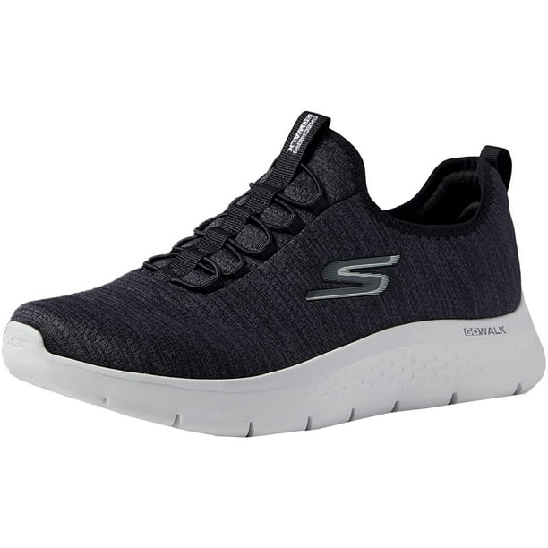 Skechers Men s Gowalk Flex Athletic Slip On Casual Walking Shoes with Air Cooled Foam Sneakers Black White 2 11 X Wide