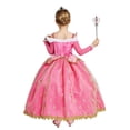 thumbnail image 3 of Robes de Mariage pour Filles Costume Aurora Accessoires de Fête d'Anniversaire Robe de Princesse Robe Tutu Rose Pailletée pour Filles 3-10 Ans, 3 of 5
