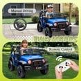 thumbnail image 3 of Okybaby 12V Kids Ride on Truck Car with Remote Control,Bluetooth,USB,LED Lights,Powered Ride on Toy Cars with Spring Suspension,Toddler Electric Toys Car for Kids Aged 2-8,Dark Blue, 3 of 7