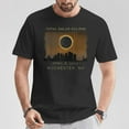 thumbnail image 2 of 2024 Total Solar Eclipse in Rochester New York Vintage T-Shirt, April 8 Celestial Event Souvenir Tee, Retro Path of Totality Astronomy Graphic Shirt for Men Women, 2 of 3