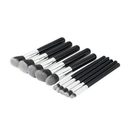 10 pcs Makeup Brushes Superior Kit Set Powder Foundation Eye shadow Eyeliner Lip with Pink Cosmetic Pouch Bag