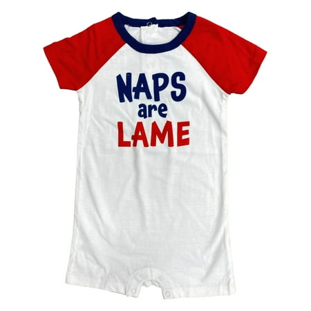

Infant Boys White & Red Naps Are Lame Romper Bodysuit Baby Outfit 9-12 Months