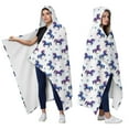 thumbnail image 2 of Wearable Blanket,Watercolor Dark Rainbow Unicorn Pattern Hooded Wearable Flannel Blanket for Adults & Teens,Winter Poncho Shawl Wrap Cape Cozy Anti-Pill,60"x80", 2 of 5