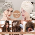 thumbnail image 2 of 3Pcs Microfiber Hair Towel, Hair Wraps for Women Wet Hair, Fast Drying Hair Turban, Anti Frizz Head Towels Wrap for Curly Hair, 2 of 6
