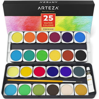Arteza Professional Watercolor Artist Paint Set, 12ml Tubes