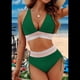 thumbnail image 2 of Bikini de Dos Piezas para Mujer, Cintura Alta, Cuello Halter, Traje de Baño Verde Oscuro XXL, 2 of 7