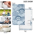 thumbnail image 2 of Coolnut Watercolor Seashell Blue Patterned Hand Towels 2 PCS, Cotton Bath Towel for Drying Face Hands Body Decorative Water Absorbent Lightweight Towels for Bathroom Ktichen Travel Gym, 16"x28", 2 of 6