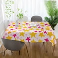 thumbnail image 3 of Yayeee Tablecloths 54" x 54" Rectangle Wrinkle Resistant Party Table Cover, Light Pink Stars, 3 of 8