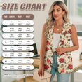 thumbnail image 7 of Uorisanigo Bird Flower Christmas Women's Vest Jacket with Pockets Open Front Sleeveless Blazer Vest for Women Lightweight Waistcoat Vests Fashion Size S, 7 of 7