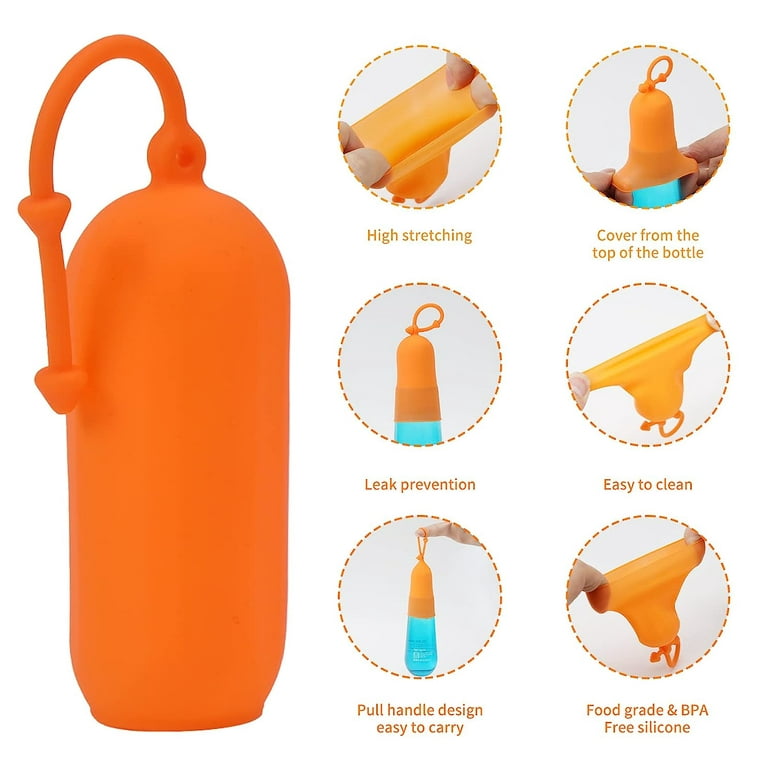 8Pcs Travel Bottle Covers,Silicone Elastic Sleeves for Trave